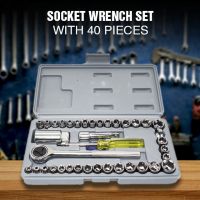 40 Pcs Wrench Socket Driver Set 